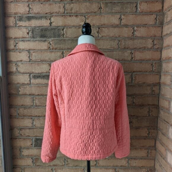 Denver Hayes quilted salmon pink zip jacket - Picture 5 of 7